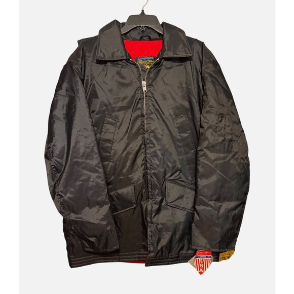 Vintage 70s I. Spiewak Golden Fleece Parka Size 46 NWT Zip Hood Red Lining USA - Picture 1 of 14